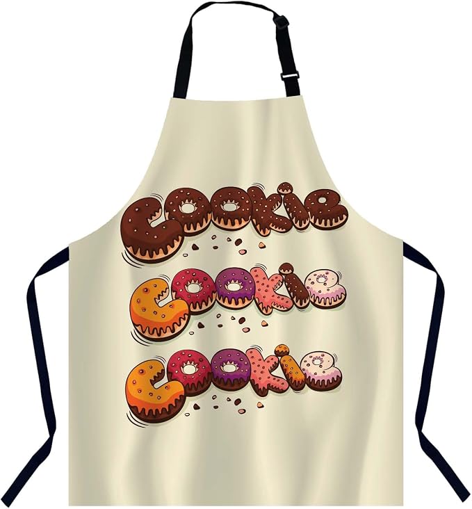 Cake Cookie Set Apron Adjustable Neck Bib Apron for Men Women,Suitable for Kitchen Cooking Waitress Chef Apron by Unknown