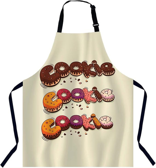 Cake Cookie Set Apron Adjustable Neck Bib Apron for Men Women,Suitable for Kitchen Cooking Waitress Chef Apron by Unknown