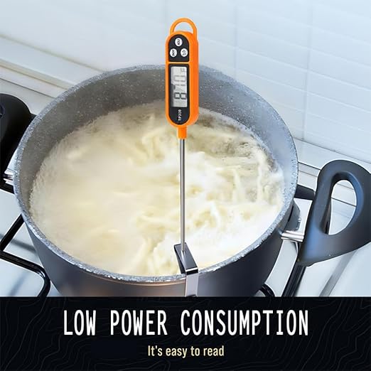 1/3pcs Candy Thermometer Digital Instant Read for Meat Kitchen Cooking Food Oil Deep Fry BBQ Grill Smoker (1, 14.4in)