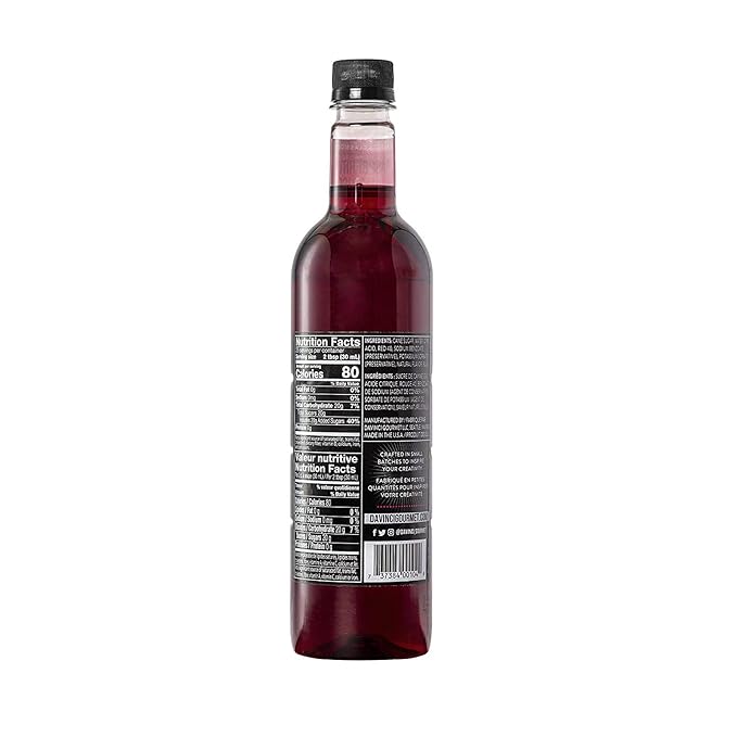 DaVinci Gourmet Classic Raspberry Syrup, Keto-friendly, 25.4 Fluid Ounces (Pack of 4)
