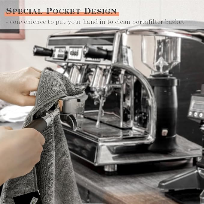 CAFEMASY Barista Espresso Coffee Cleaning Towel Coffee Towels Set for Coffee Bar Pack of 2pcs Espresso Machine Steam Wand Portafilters Cleaning Cloth Rag - Image 2
