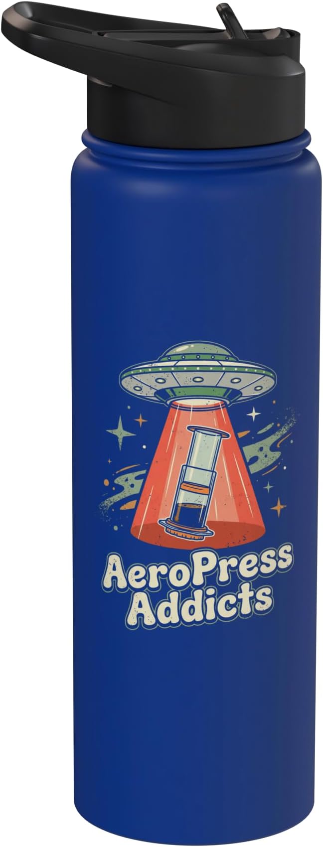UFO AeroPress Funny Coffee Shirts Sci-Fi AeroPress Brewing Stainless Steel Insulated Water Bottle