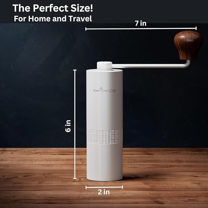Manual Burr Coffee Grinder - Portable Espresso Hand Grinder for Travel