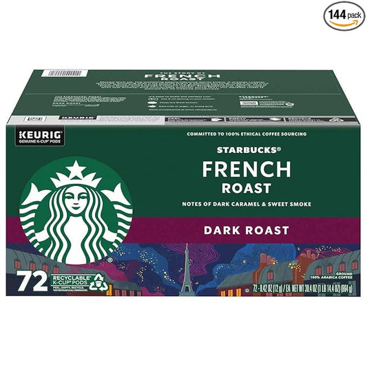 Starbucks French Roast K-Cups for Keurig, Dark Roast - 144 Count