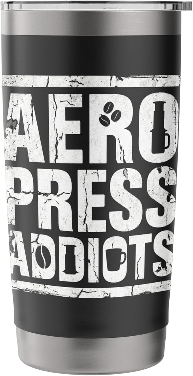 Bold AeroPress Coffee Addict Shirts AeroPress Addicts Stainless Steel Insulated Tumbler