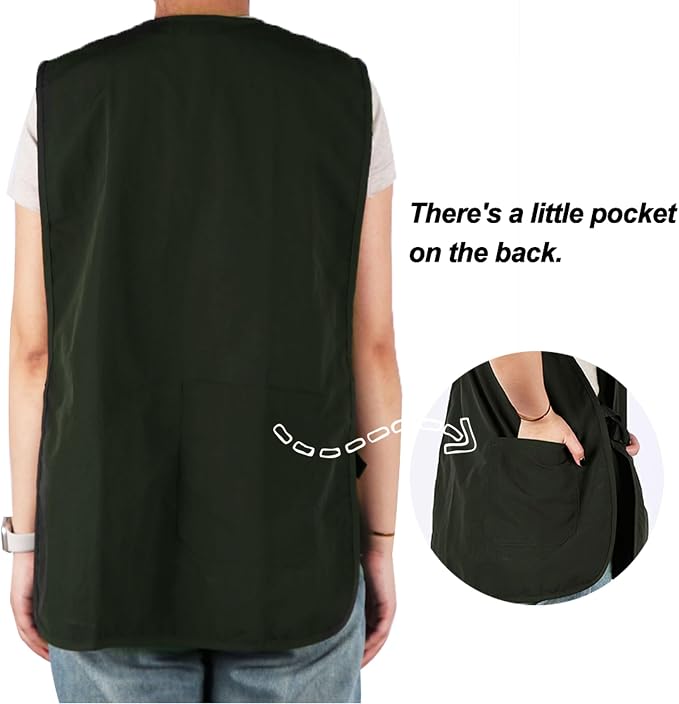 Waterproof Unisex Cobbler Apron with 4 Pockets Vest Style Ultralight Chef Waiter Work Overalls - Image 4