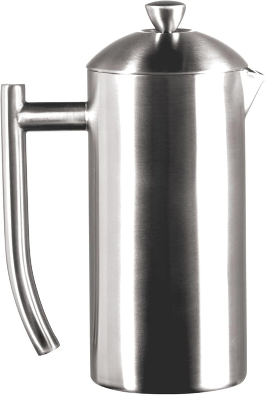 Frieling Double-Walled Stainless-Steel French Press Coffee Maker in Frustration Free Packaging, Brushed, 17 Ounces