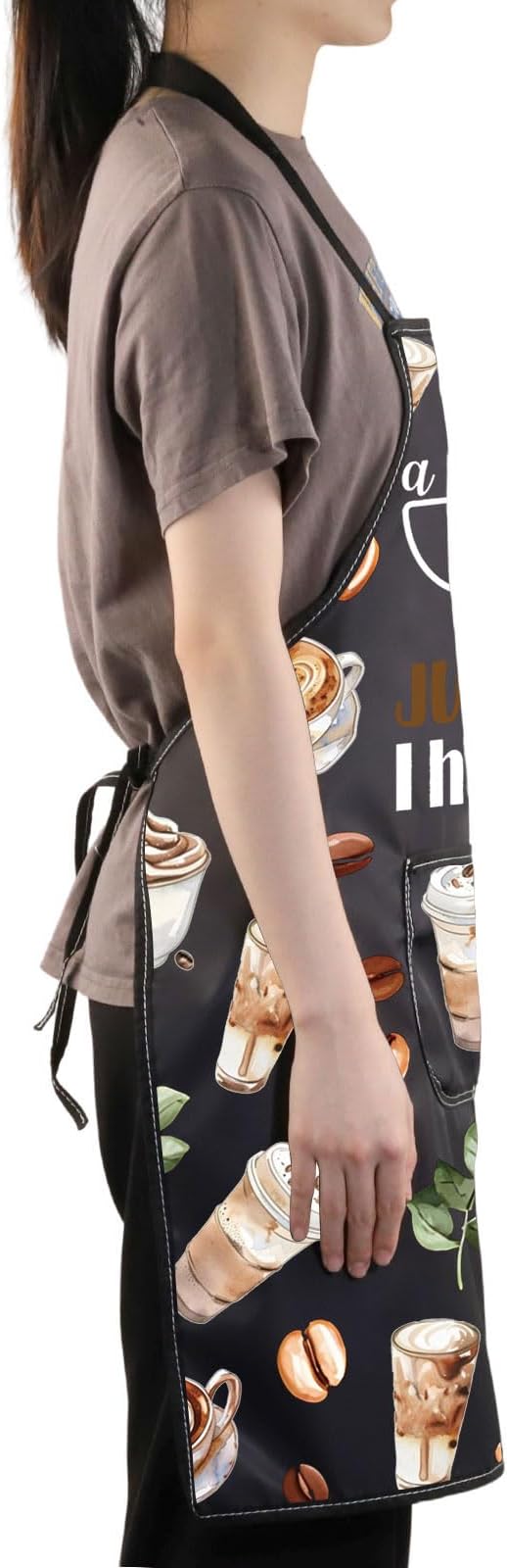 JNIAP Coffee Apron for Barista - Themed Apron for Coffee Shop, Server, Lover Gift