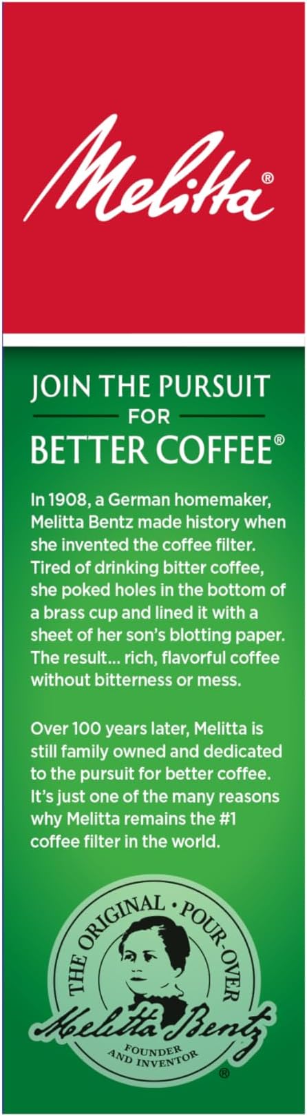 Melitta #4 Cone Coffee Filters, Natural Brown, 300 Total Filters - Fits all 8-12 Cup Cone Coffee Makers and Pour-Overs, Compostable, Tear-Resistant, Made in USA, 100 Count (Pack of 12)