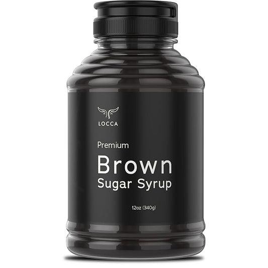 Brown Sugar Syrup | Boba Black Sugar Syrup | for Coffee Boba Tea Kit Simple Bubble Tea by Locca 12 Oz (Pack of 1) by Locca