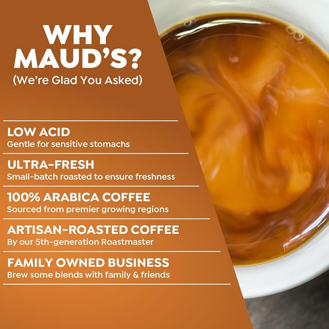 Maud's Salted Caramel Flavored Coffee Pods, 100 ct, Medium Roast Flavored Coffee in Single Serve Pods – 100% Arabica Beans, Compatible with Keurig K Cups Maker - Image 4