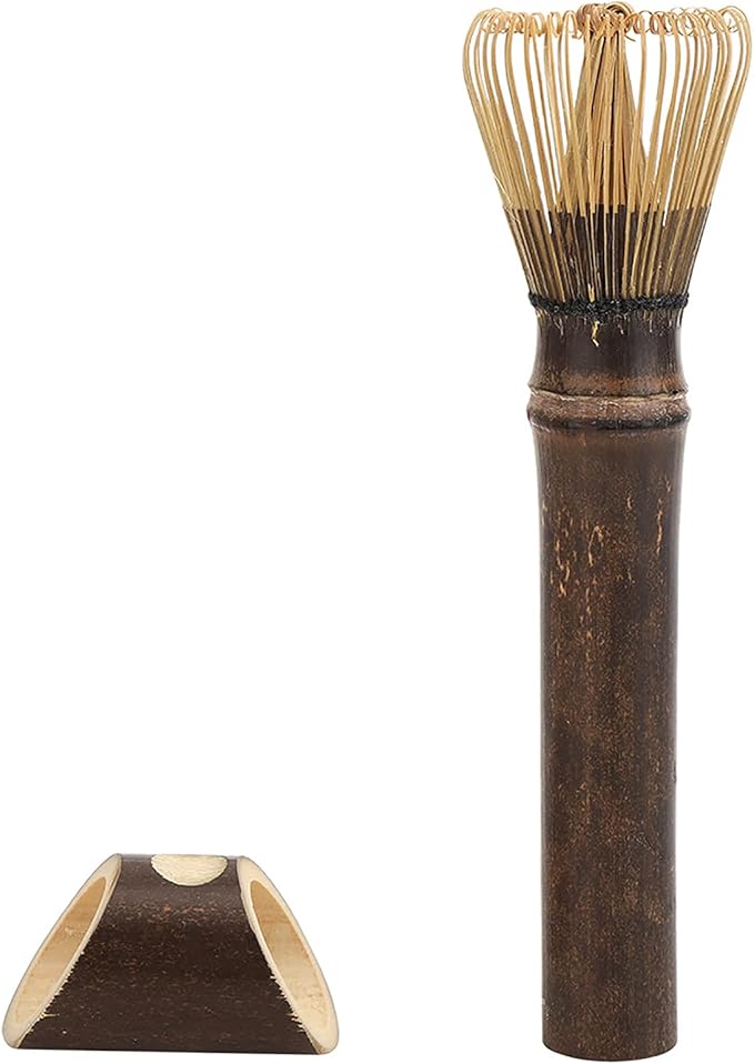 Matcha Whisk Set,Long Handle Bamboo Matcha Whisk,Traditional Natural Bamboo Chasen Matcha Green Tea Whisk Long Handle Powder Brush Tool(purple)