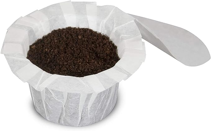 Perfect Pod EZ-Cup 2.0 Disposable Paper Coffee Filters for Single-Serve Reusable Coffee Pods Pod Capsule, 6-Pack (300-Ct)