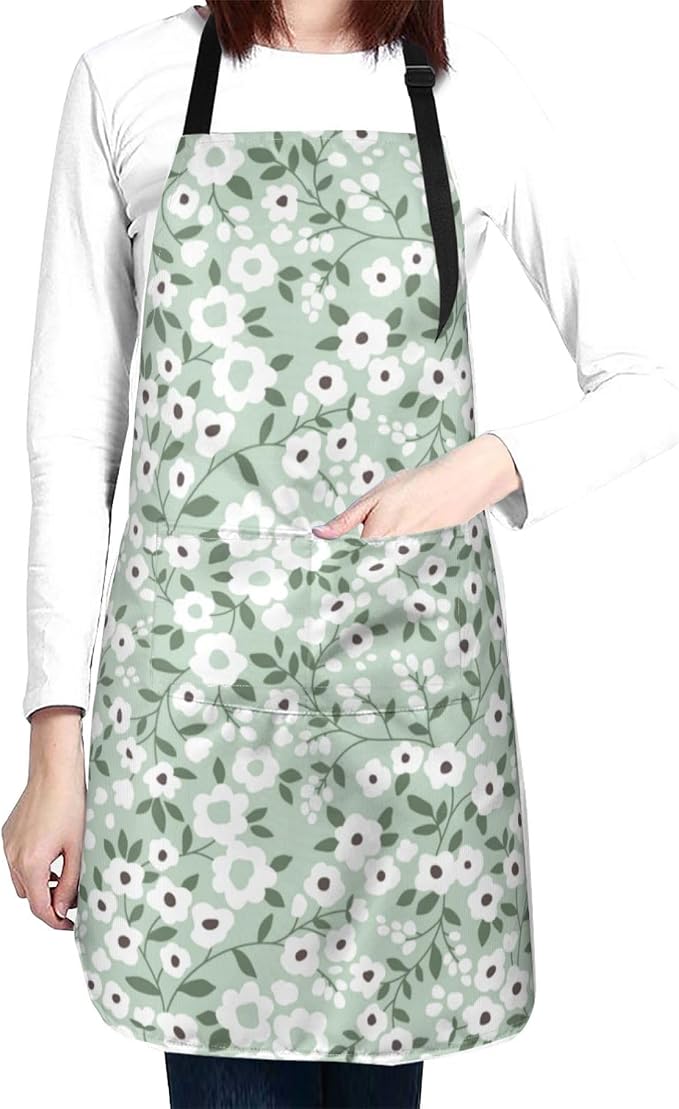 Perinsto Waterproof Apron With 2 Pockets Kitchen Chef Aprons Bibs For Cooking Baking Painting Gardening Grooming by Perinsto