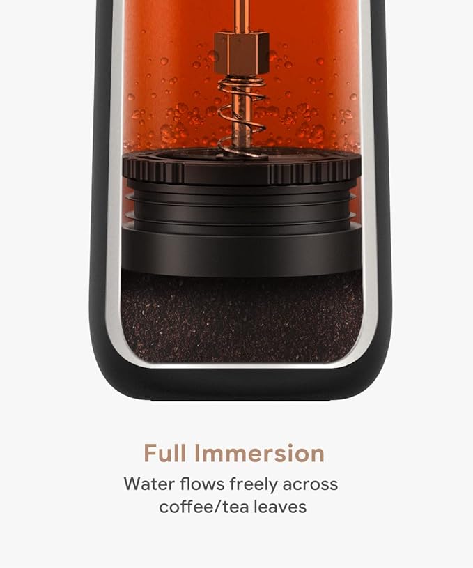 BENFUCHEN Portable French Press Coffee Maker Car-Go Vacuum Insulated Bottle, Travel French Coffee Maker With Unique Filter Stainless Steel Tea/Coffee Mug For Camping, 320ML