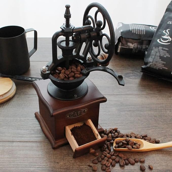 Manual Vintage Style Hand Coffee Grinder, manual coffee grinder with handle,Roller Mill