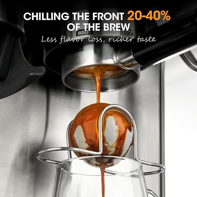 AIEVE XL Espresso Cooling Ball, 2 Pack Upgraded Large Coffee Chiller, Stainless Steel Chilling Ball Iced Coffee Accessories Espresso Accessories for Nespresso Breville Espresso Machine - Image 2