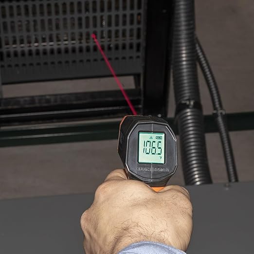 Klein Tools IR1KIT Infrared Thermometer and GFCI Receptacle Tester Kit, Non-Contact Digital Temperature Measurement and Electrical Tester