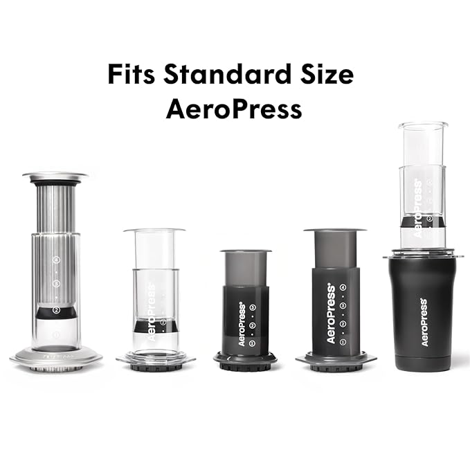 AeroPress Coffee Maker White Paper Micro-Filters, Compostable Coffee Filters Made From White, Chlorine-Free Paper, Fits Standard Size AeroPress Manual Coffee Makers, 4 Pack (1400 Count)