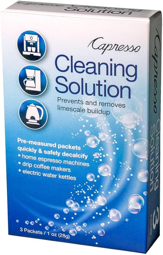 Capresso 640.13 Cleaning Solution 3 packets 1 oz (28g) (Packaging may vary),Blue,Small by Capresso
