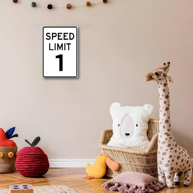 Speed Limit 1 Tin Sign – Funny Vintage Metal Wall Decor, Humor Warning Sign for Home, Garage, Bar, Man Cave, Party Decorations, Bachelor Party & Birthday Decor, Waterproof 12x8 Inch - Image 4