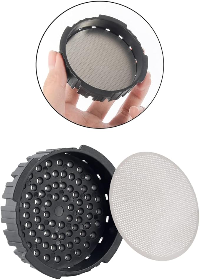CAFEMASY Reusable Metal Coffee Filter with Replacement Filter Cap Set Compatible with Aeropress Original Go Coffee Espresso Maker