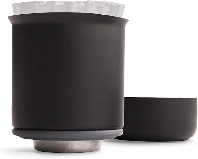 Fellow Stagg [XF] Pour-Over Coffee Maker Set – Stainless Steel Dripper, 20 oz Double Wall Glass Carafe & 30 Paper Filters, Built-in Ratio Aid, No Plastic Brewing, Matte Black