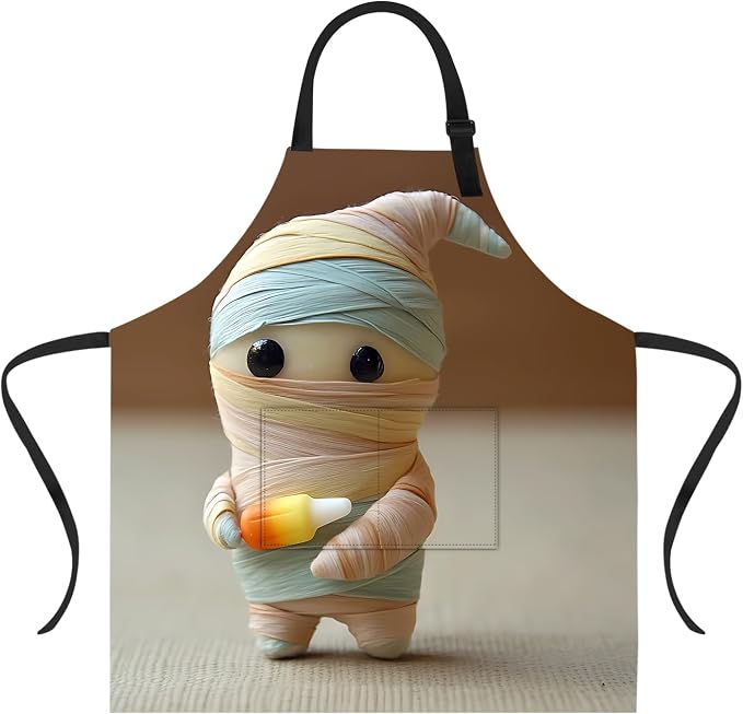Funny Cat Apron with 2 Pockets Waterproof for Men Women Kitchen Garden Decor by THISFIND