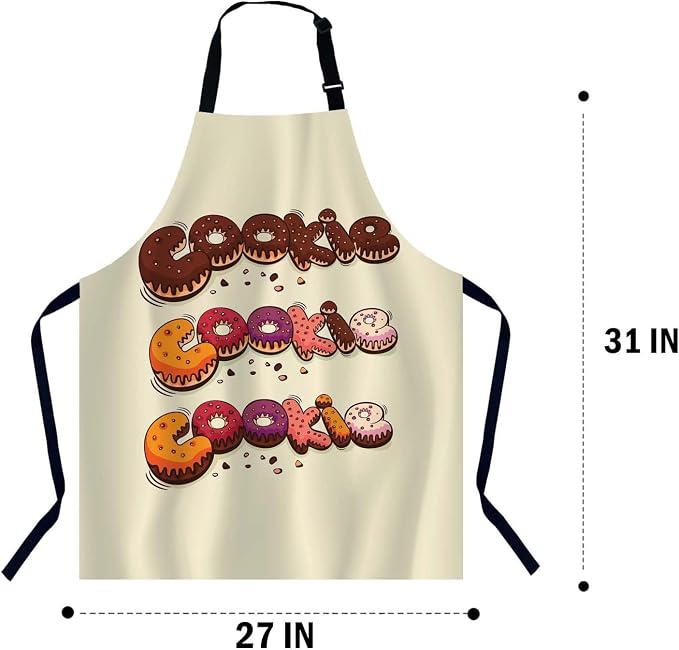 Cake Cookie Set Apron Adjustable Neck Bib Apron for Men Women,Suitable for Kitchen Cooking Waitress Chef Apron - Image 2
