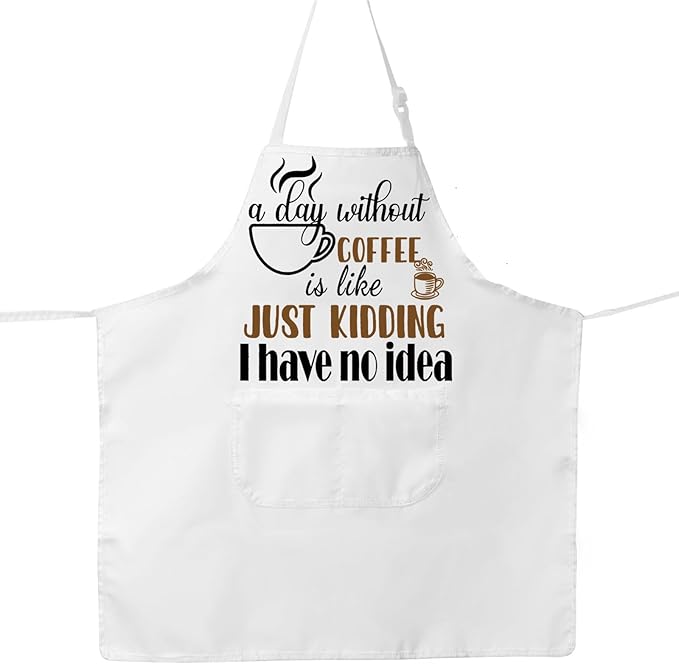 JNIAP Coffee Apron for Barista - Themed Apron for Coffee Shop, Server, Lover Gift