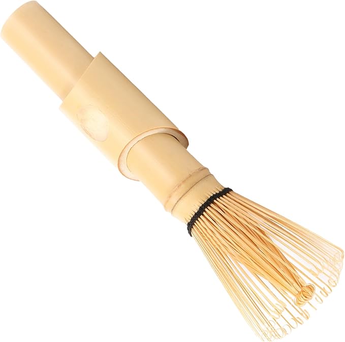 Bamboo Matcha Whisk with Long Handle and Stand, Bamboo Whisk for Matcha Tea Traditional Japanese Chasen Matcha Stirrer (Bamboo Whisk)