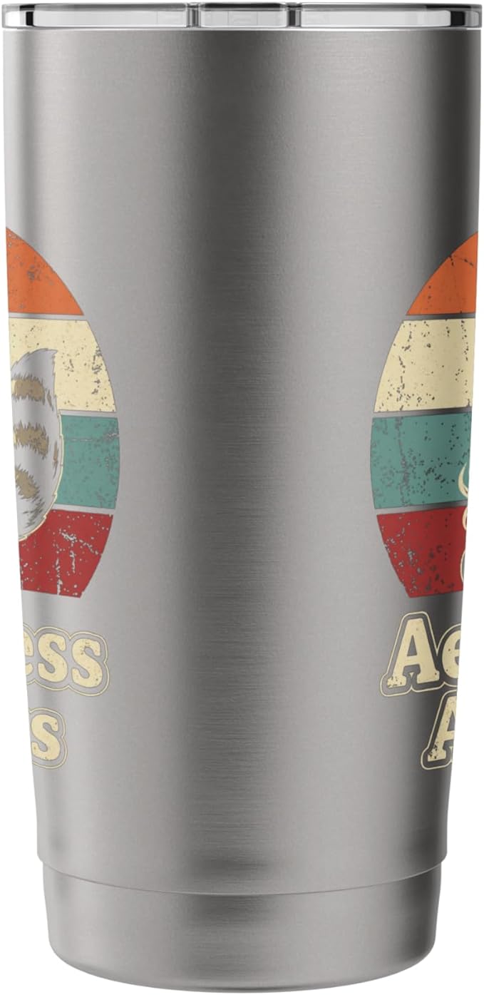 Retro Raccoon Coffee Lover Shirts AeroPress Addicts Stainless Steel Insulated Tumbler