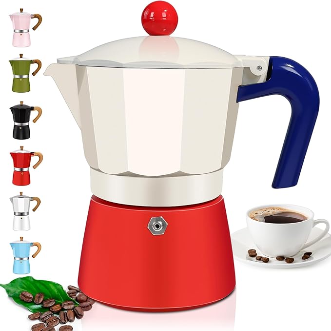 12 Cup Aluminum Espresso Stovetop Moka Pot Express Coffee Maker Percolator Italian Classic Mocha Coffee Machine for Italian and Cuban Cafe Brewing for Home & Camping 600ml 20oz