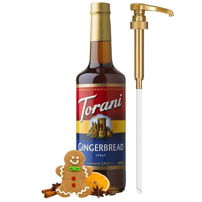 Torani Coffee Syrup, Gingerbread Flavoring for Drinks, Pump Included, 25.4 Fl Oz - Image 3