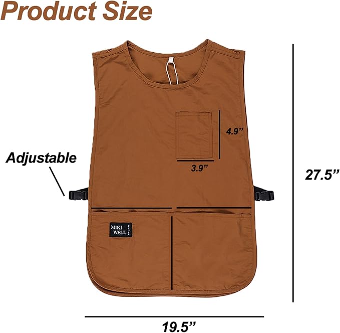 Waterproof Unisex Cobbler Apron with 4 Pockets Vest Style Ultralight Chef Waiter Work Overalls - Image 6