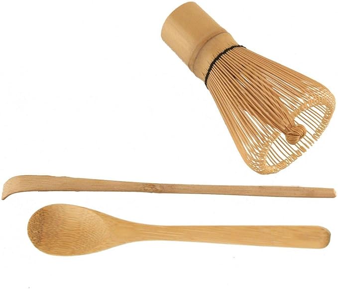JapanBargain, 10 Set Japanese Matcha Whisk Set, Bamboo Chasen 100 Prong Whisk, Chashaku Scoop, and Tea Spoon Set for Green Tea Ceremony and Daily Matcha Preparation