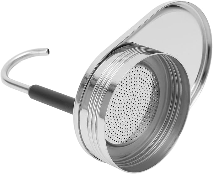 Single Spout Mocha Pot, Stainless Steel Mokapot, Portable Lightweight Stovetop Espresso Maker for Home, Office, Travel, 50ml (50ml)