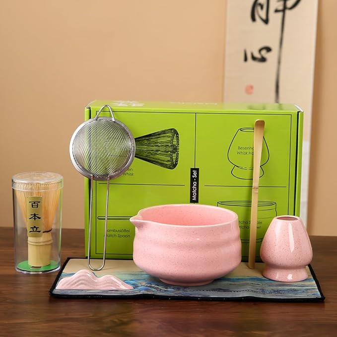 7matcha whisk set, Matcha Whisk Set 1 Matcha Whisk, Pink matcha Set matcha kit