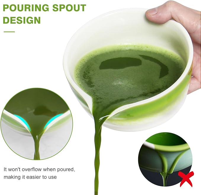 Matcha Whisk Set, Premium Complete Ceremonial Grade Matcha Set Includes Matcha Bowl, Bamboo Scoop, Matcha Whisk, Holder and Sifter
