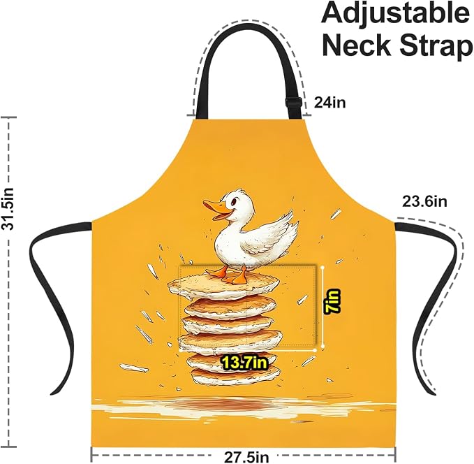 Funny Cat Apron with 2 Pockets Waterproof for Men Women Kitchen Garden Decor - Image 2