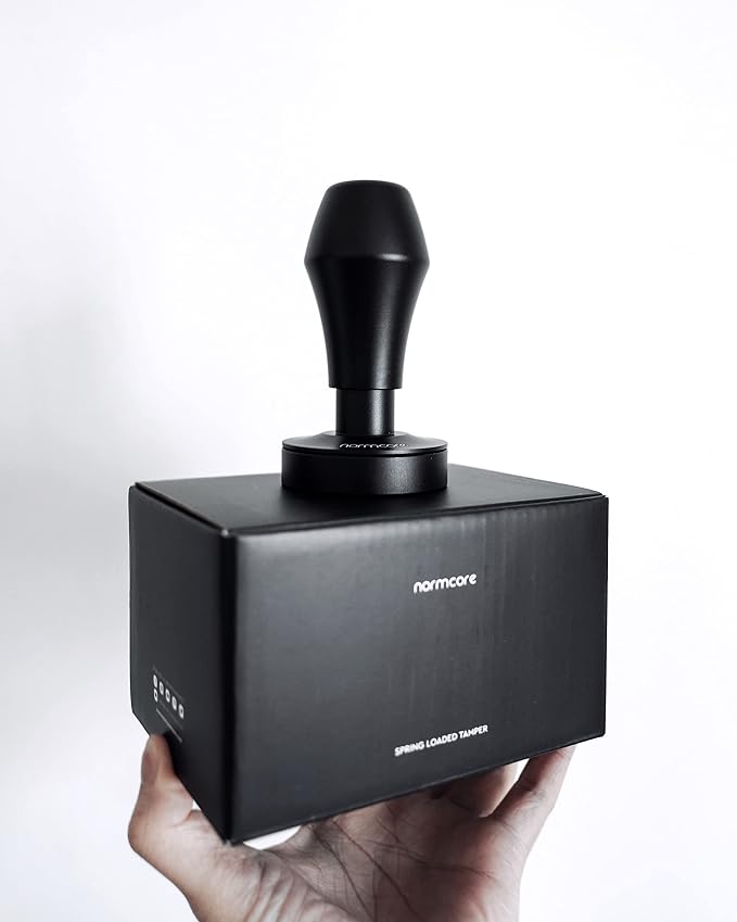 Normcore V4 Coffee Tamper 53.3mm - Spring-Loaded Tamper - Barista Espresso Tamper with 15lb / 25lb / 30lbs Replacement Springs - Anodized Aluminum Handle and Stand - Flat Base, Black - Image 5