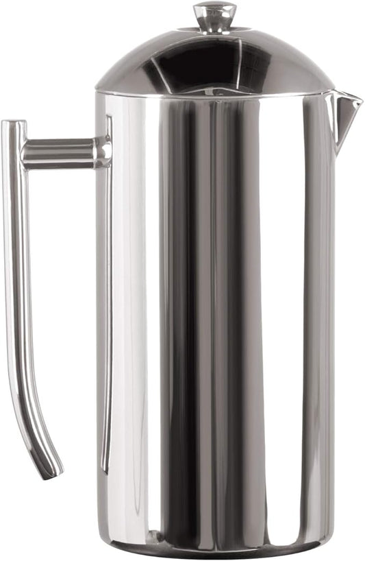 Frieling French Press Coffee Maker - 23 oz, Polished Double-Wall Stainless Steel - Insulated French Press for Camping - All Stainless Steel Coffee Maker