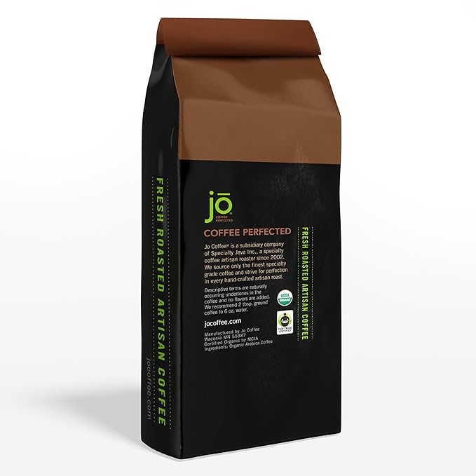 WILD JO: 10 oz, Dark French Roast Organic Ground Coffee, Bold Strong Rich Wicked Good Coffee! Great Brewed or Cold Brew, USDA Certified Fair Trade Organic Arabica Coffee, NON-GMO Gluten Free