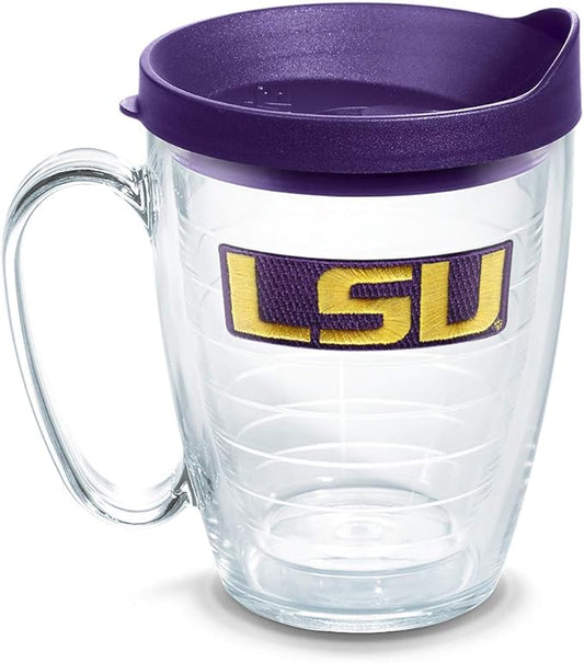 Tervis Made in USA Double Walled Louisiana State University LSU Tigers Insulated Tumbler Cup Keeps Drinks Cold & Hot, 24oz, Colossal