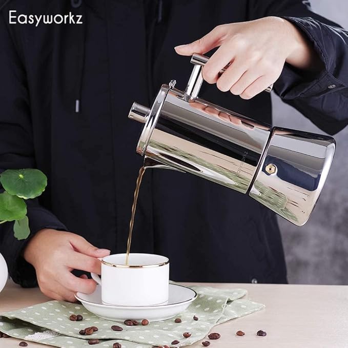 Easyworkz Pressure Valve Replacement for Espresso Pot, Moka Coffee Maker Relief Valve Spare Part, Made in Italy, 8mm/M8