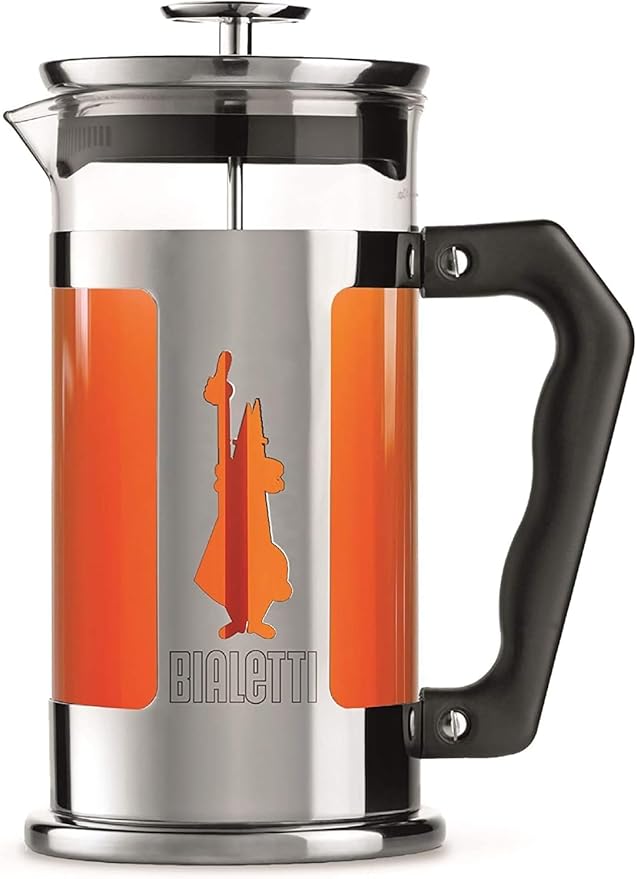 Bialetti Coffeepress French Press Coffee Maker, 8 Cup, Preziosa Stainless Steel (06852)
