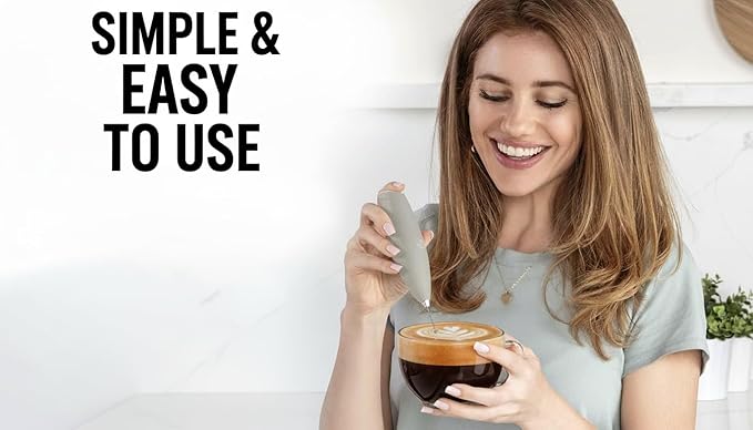 Zulay Powerful Milk Frother for Coffee with Upgraded Titanium Motor - Handheld Frother Electric Whisk, Milk Foamer, Mini Mixer and Coffee Blender Frother for Frappe, Latte, Matcha, No Stand - Red