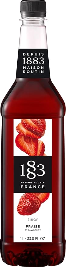 1883 MAISON ROUTIN FRANCE Strawberry Syrup - Ordering Only, 33.8 FZ