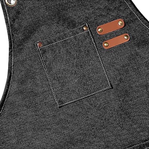 AFUN Aprons for Men Women with Large Pockets, 16-Ounce Cotton Canvas Cross Back Apron - Image 4