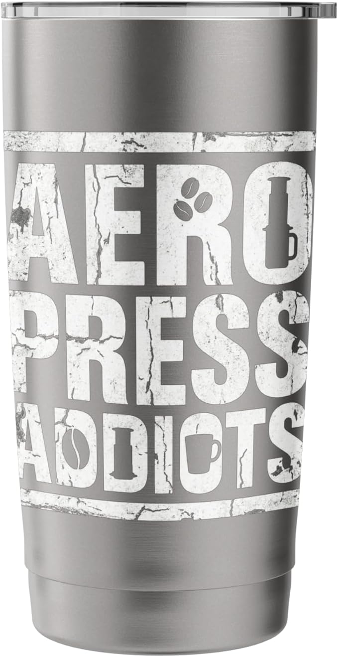 Bold AeroPress Coffee Addict Shirts AeroPress Addicts Stainless Steel Insulated Tumbler